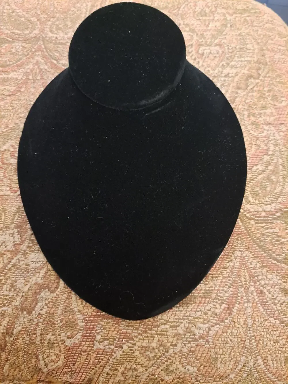 One Black Velvet Bust Display Upright Stand - Necklace